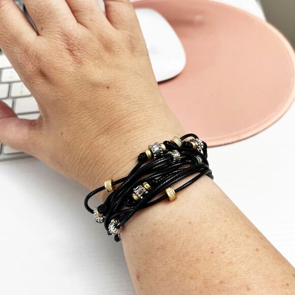 Chico's Mixed Metal Charmy Multistrand Magnetic Bracelet - Picture 4 of 6